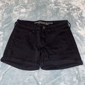 Black Jean Shorts